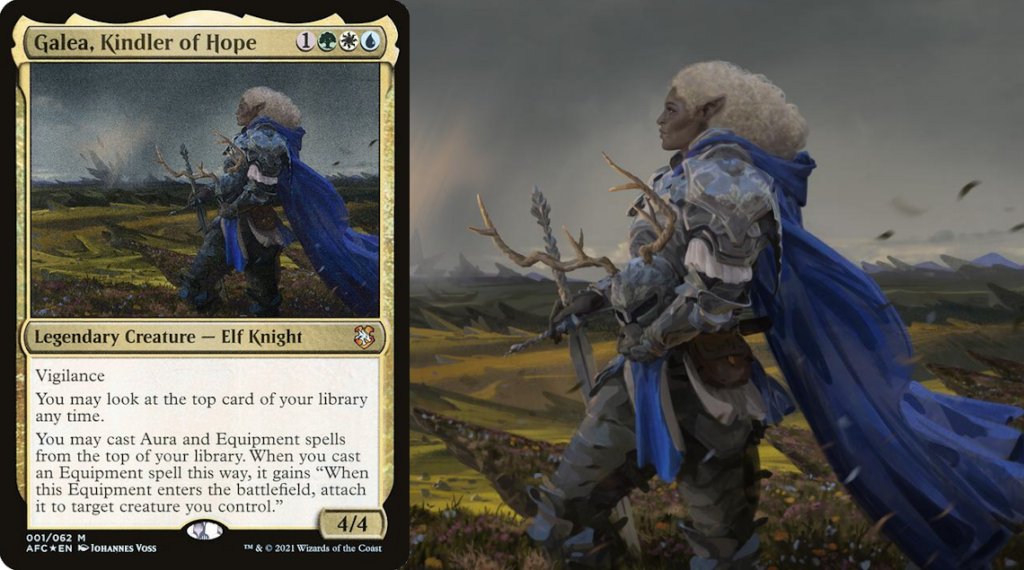 Galea Commander MTG Aura of Courage Deck