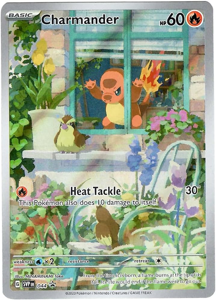 Amazon.com: Pokemon - Charmander SVP044 - Obsidian Flames ETB Black Star Promo - Full Art : Toys & Games