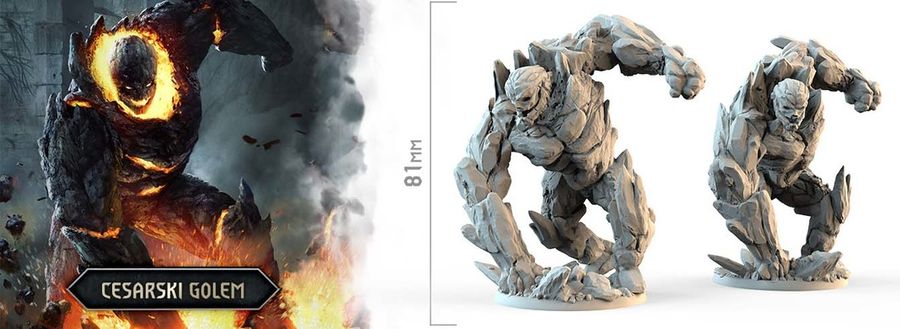 Legendarne Łowy - Cesarski Golem mini 3D render (PL)