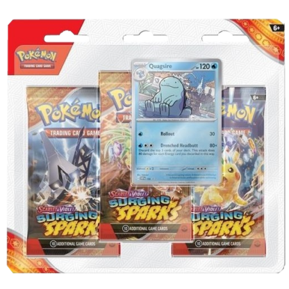 Pokémon TCG: Surging Sparks 3-Pack Blister (Quagsire)