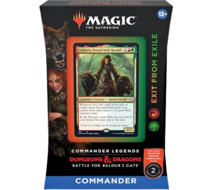 MTG Battle for Baldur's Gate: Exit from Exile Commander Deck