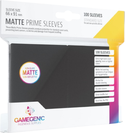 Gamegenic Matte Prime Black Sleeves (100)